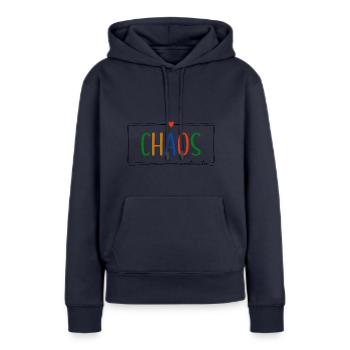 Chaos Coordinator gestresste Kindergarten Erzieher - Frauen Premium Bio Hoodie - Navy - Vorne - Julia (174cm)