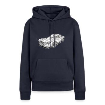Classic Car - Frauen Premium Bio Hoodie - Navy - Vorne - Julia (174cm)