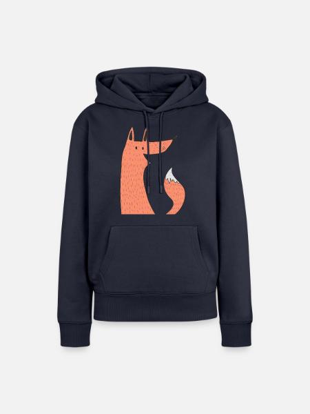Fuchs Kinder Shirt - Frauen Premium Bio Hoodie - Navy