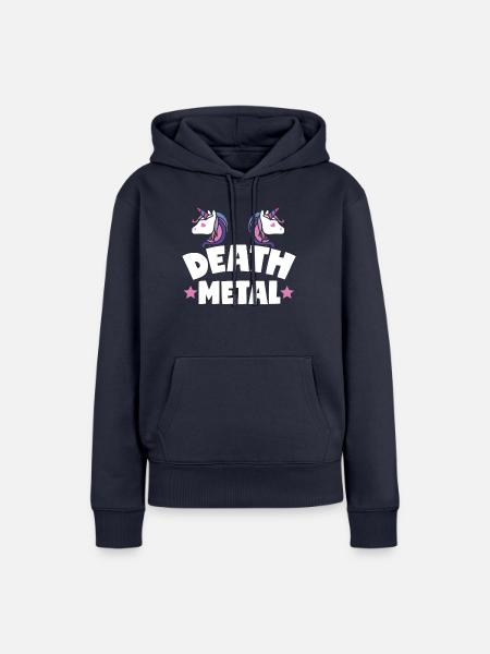 Death Metal - Frauen Premium Bio Hoodie - Navy