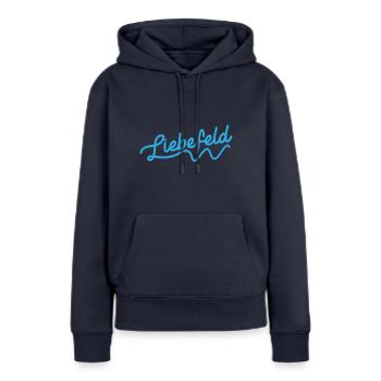 Bielefeld - Frauen Premium Bio Hoodie - Navy - Vorne - Julia (174cm)