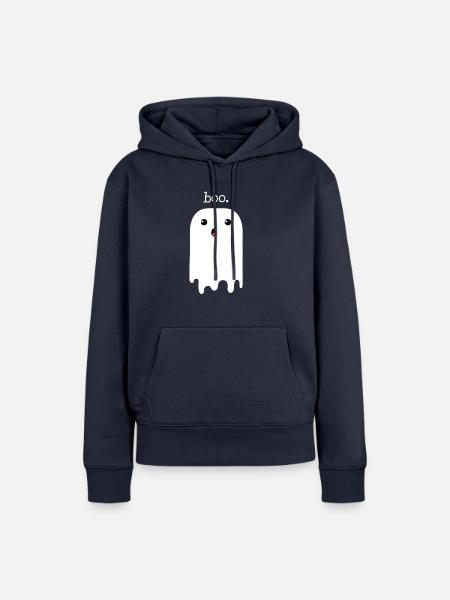 Geist "boo". - Frauen Premium Bio Hoodie - Navy