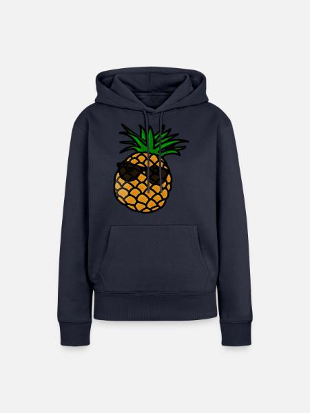 Coole Ananas - Frauen Premium Bio Hoodie - Navy