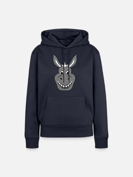 Esel Donkey - Frauen Premium Bio Hoodie - Navy