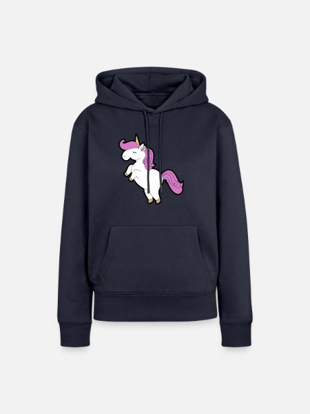 Einhorn - Frauen Premium Bio Hoodie - Navy