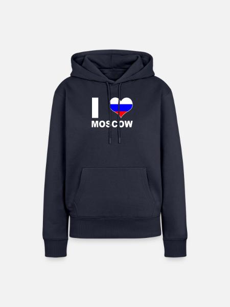 Moskau - Frauen Premium Bio Hoodie - Navy