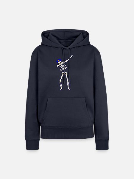 abtupfen Skeleton - Frauen Premium Bio Hoodie - Navy