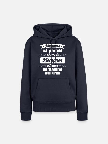 perfekt klempner - Frauen Premium Bio Hoodie - Navy