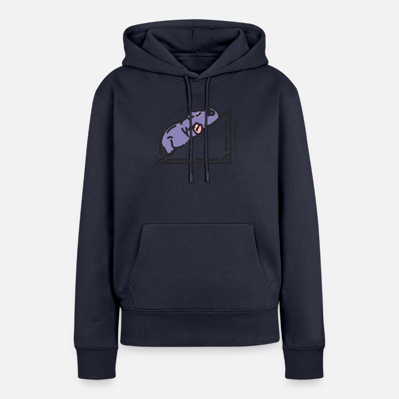 Mathématicien triangle hippothénuse - Sweat à capuche Premium bio Femme - bleu marine