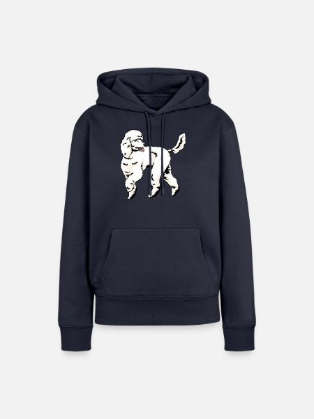 Hund Pudel - Frauen Premium Bio Hoodie - Navy