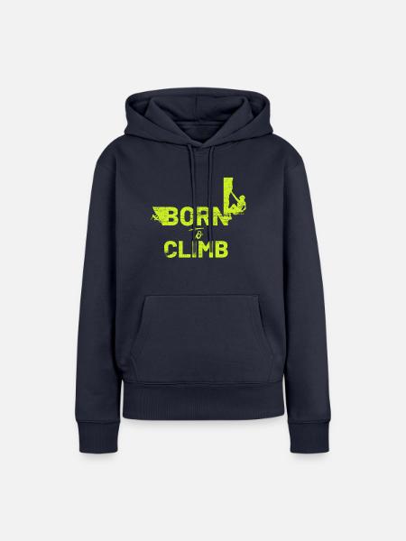 Born to Climb - Frauen Premium Bio Hoodie - Navy