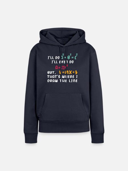 Mathe Nerd - Frauen Premium Bio Hoodie - Navy