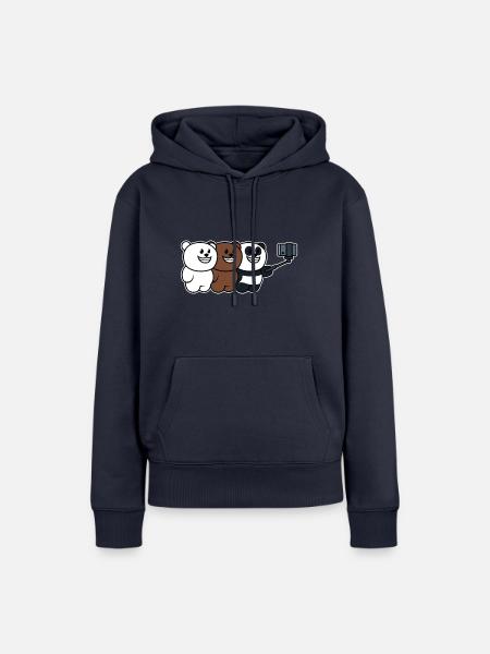 Bärenfamilie Foto - Frauen Premium Bio Hoodie - Navy