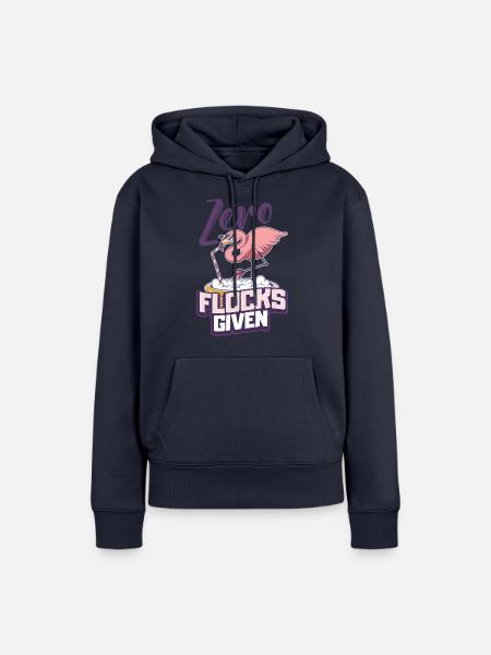 Flamingo - Frauen Premium Bio Hoodie - Navy