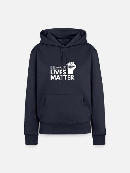 Black Lives Fist - Frauen Premium Bio Hoodie - Navy