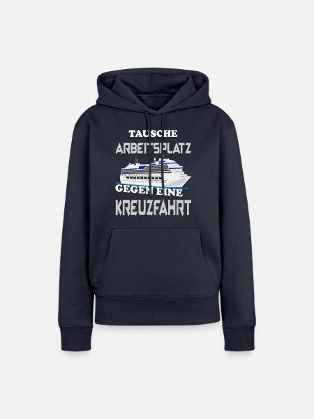 Kreuzfahrtschiff Kreuzfahrt Schiffsreise - Frauen Premium Bio Hoodie - Navy