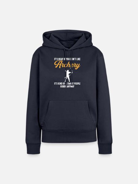 Bogenschießen smart e,, Bogenschießen - Frauen Premium Bio Hoodie - Navy