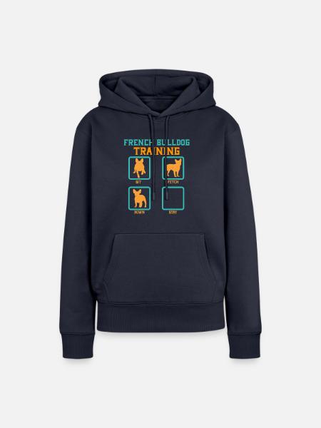 French Bulldog Training - Frauen Premium Bio Hoodie - Navy