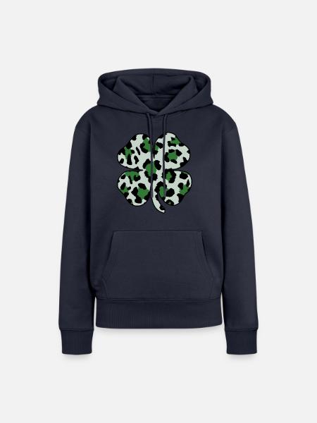 St Patricks Day Shamrock - Frauen Premium Bio Hoodie - Navy
