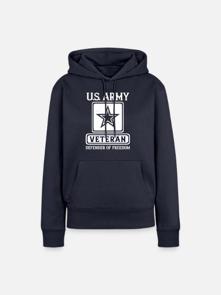 Veteran Verteidiger der Freiheit - Frauen Premium Bio Hoodie - Navy