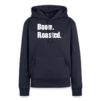 Boom Roasted Funny Office - Women’s Premium Organic Hoodie - navy - Front - Julia (174cm)