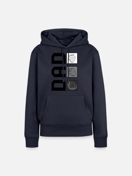 Erdbeerhemd, Papa Erdbeer-Tee, Vaters - Frauen Premium Bio Hoodie - Navy