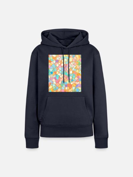 MOSAIK - Frauen Premium Bio Hoodie - Navy