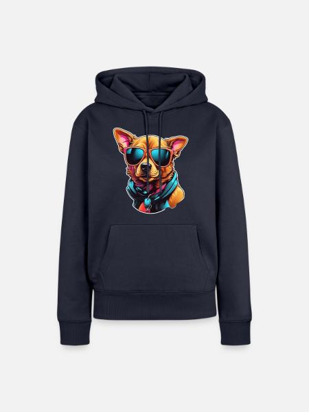 Cool Canine - Frauen Premium Bio Hoodie - Navy