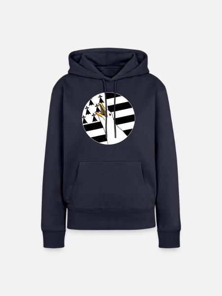 Armorican seagull - Frauen Premium Bio Hoodie - Navy
