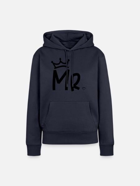 mr_heart_crown - Frauen Premium Bio Hoodie - Navy