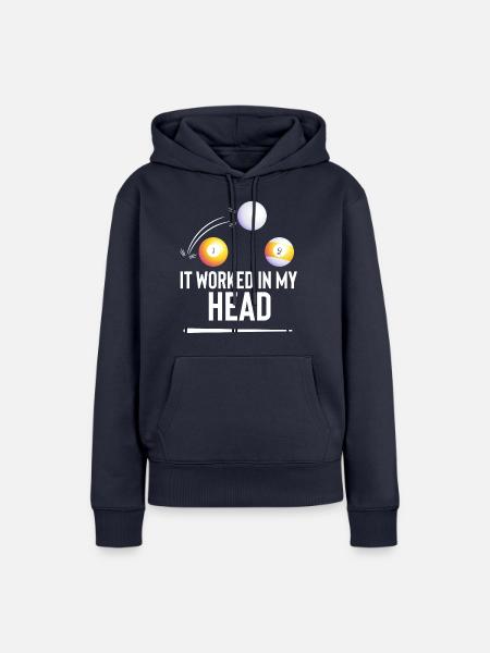 Lustiges Billard Billardspieler Tischspiel - Frauen Premium Bio Hoodie - Navy