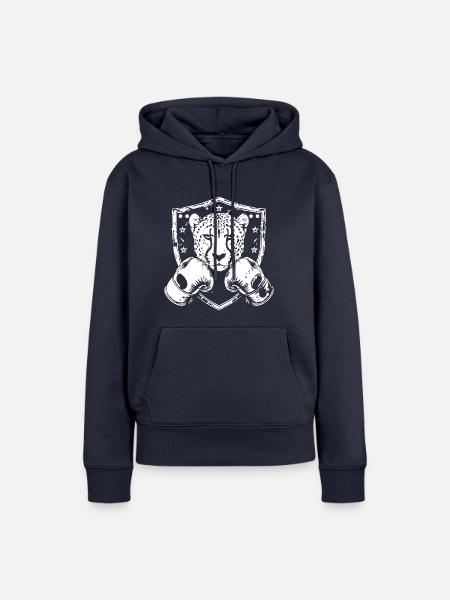Gepard Boxer Fighter - Frauen Premium Bio Hoodie - Navy