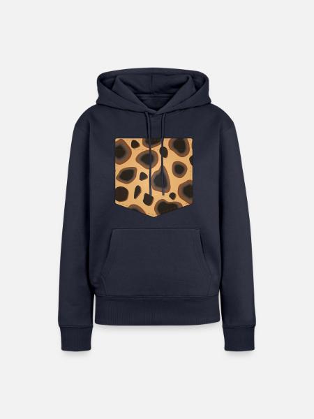 Geopard-Tasche - Frauen Premium Bio Hoodie - Navy