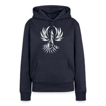 Phoenix Phönix - Frauen Premium Bio Hoodie - Navy - Vorne - Julia (174cm)