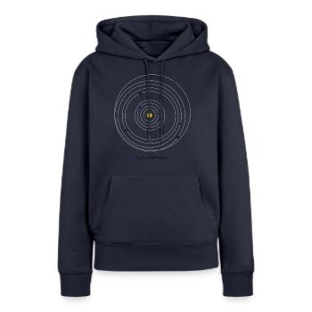 Sonnensystem - Frauen Premium Bio Hoodie - Navy - Vorne - Julia (174cm)