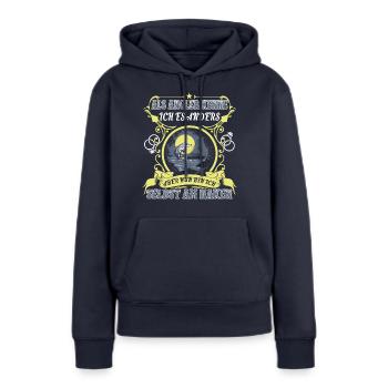 Angler selbst am Haken - Frauen Premium Bio Hoodie - Navy - Vorne - Julia (174cm)