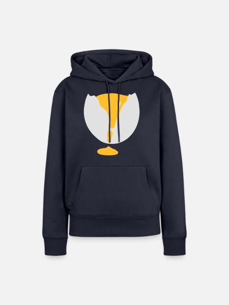 Rohes Ei - V2 - Frauen Premium Bio Hoodie - Navy