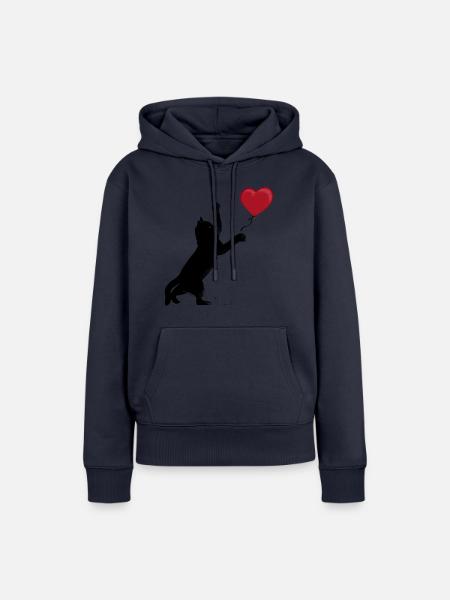 Straßenkatze - Frauen Premium Bio Hoodie - Navy
