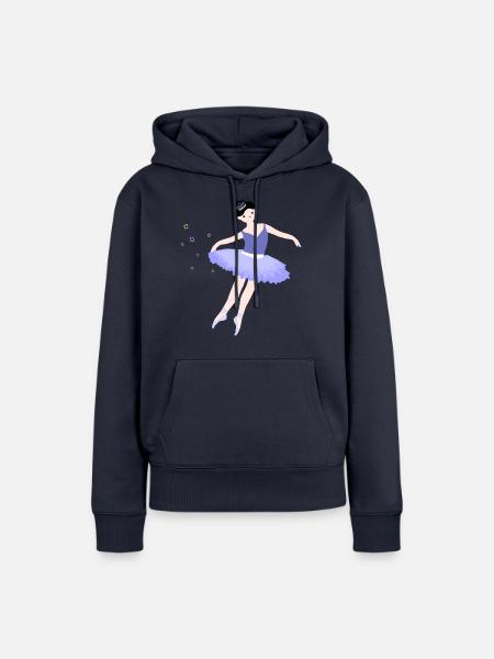 Ballerina Mädchen 4 - Frauen Premium Bio Hoodie - Navy