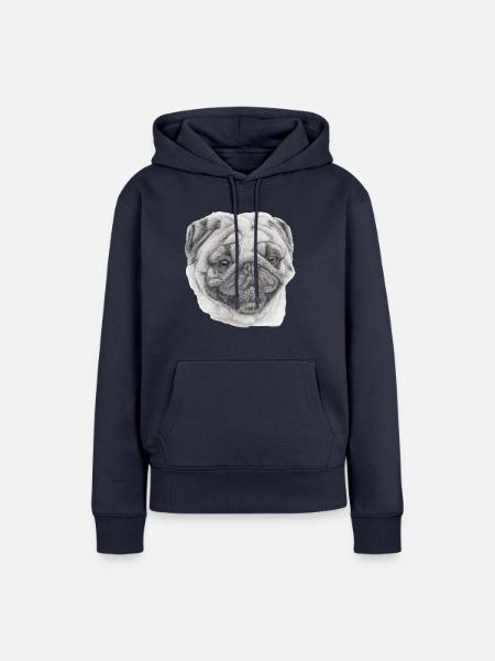 Mops Mops 2 - Frauen Premium Bio Hoodie - Navy