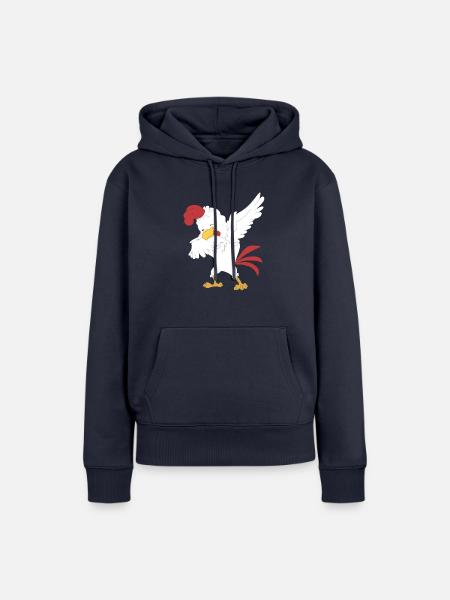 Dabbing Huhn Farmer Bauer - Frauen Premium Bio Hoodie - Navy