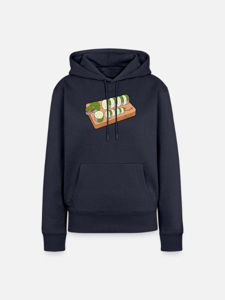 Sushi Rolle Drache - Frauen Premium Bio Hoodie - Navy