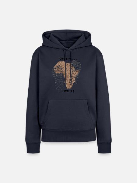 One life... ... live it! - Frauen Premium Bio Hoodie - Navy