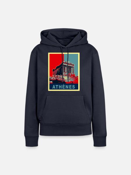 Athen - Frauen Premium Bio Hoodie - Navy