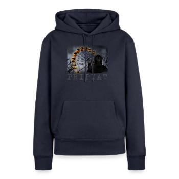 Pripyat - Ville fantôme radioactive de Tchernobyl - Sweat à capuche Premium bio Femme - bleu marine - Devant - Julia (174cm)