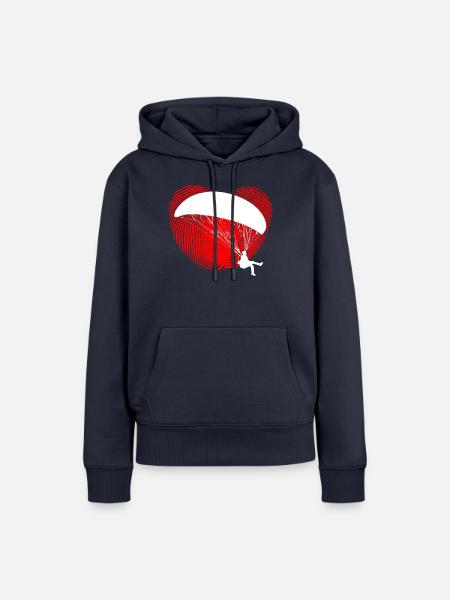 PARAGLIDER - Frauen Premium Bio Hoodie - Navy