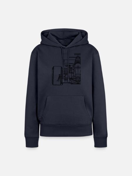 Formel Renncar schematische Rennwagen-Formel-Renns - Frauen Premium Bio Hoodie - Navy
