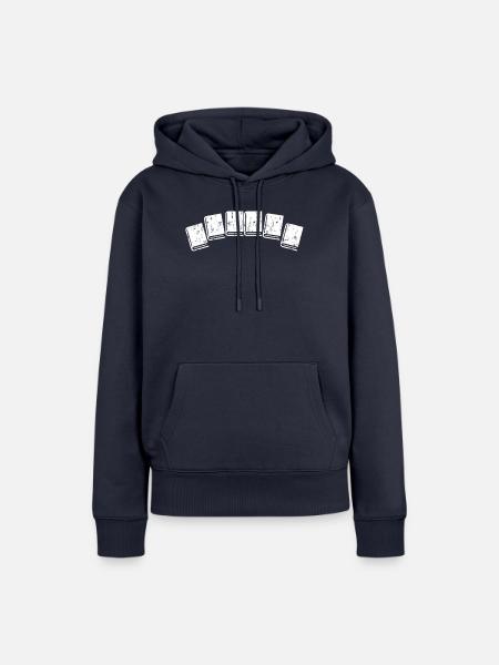 Buch Bücher lesen - Frauen Premium Bio Hoodie - Navy