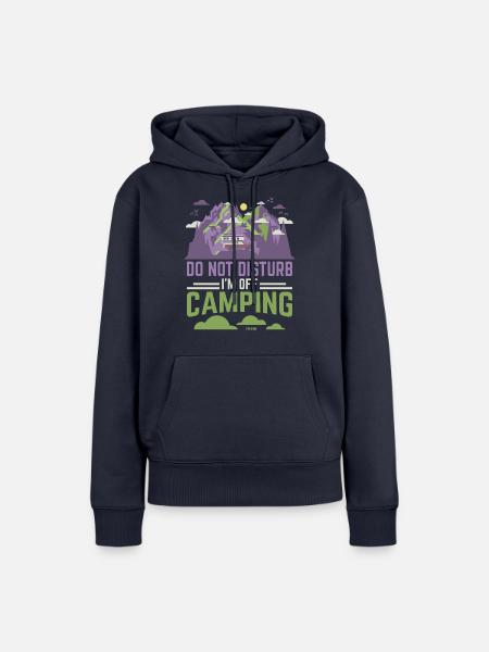 Camping Campingplatz Urlaub Zelt Geschenk - Frauen Premium Bio Hoodie - Navy