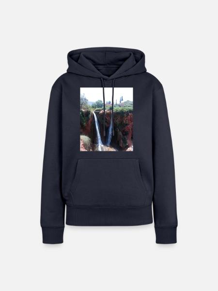Ouzoud Brunnen 2 - Frauen Premium Bio Hoodie - Navy